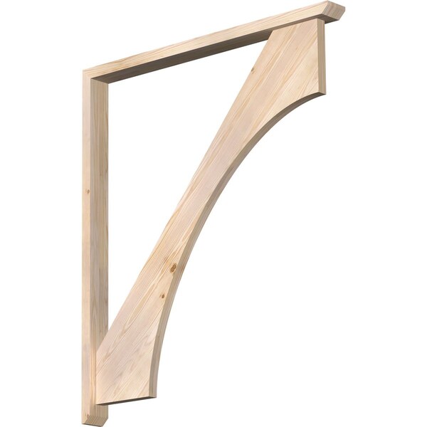 Ekena Millwork Westlake Slat Smooth Bracket w/ Offset Brace, Douglas Fir, 3 1/2"W x 42"D x 48"H BKT0402X42X48WTL06SDF - main